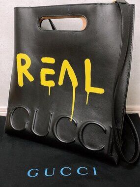Gucci Ghost 2-Way Shoulder Bag Black
